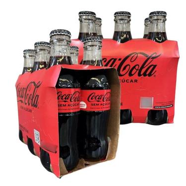 Imagem de Coca Cola Sem Açucar Vidro 250Ml  12 Garrafas 