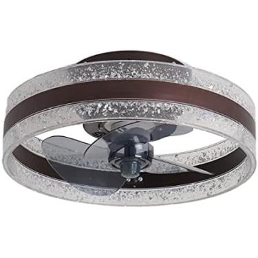 Imagem de Lustres, Ventilador De Teto Moderno Para Quarto Com LED Remoto Ventilador De Teto Mudo Regulável Com Temporizador De Luz 6 Velocidades Ventilador De Teto Invisível Luz Para Sala De Estar Silencios