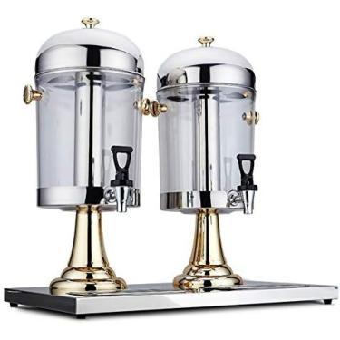 Imagem de Torre De Cerveja Dispensador De Bebidas 8l, Dispensador De Cerveja Em Aço Inoxidável, Suco De Frutas, Tripé, Hotel, Negócios, Máquina De Bebidas Frias, Balde De Suco,Ouro,Três Cabeças,Bonny369