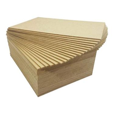 Imagem de Chapa Mdf Cru 3mm Placa Decoração Artesanato 60x30cm - 10und