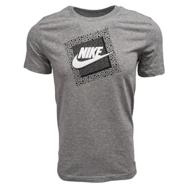 Imagem de Nike Camiseta masculina Swoosh Air Metallic Graphic, Cinza mesclado/caixa preta, P