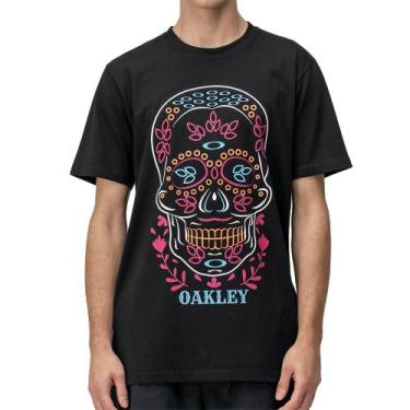 Imagem de Camiseta Oakley Dia De Los Muertos Skull Sm24 Blackout
