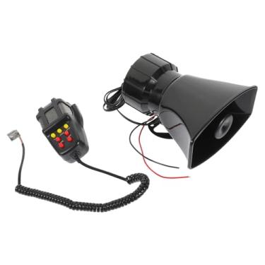 Imagem de WOFASHPURET 1 Conjunto buzina de alarme de carro controles remotos elásticos pretos alto-falante de alarme de carro de alto-falantes de alarme de carro alarme de carro para carro Comboio suíte