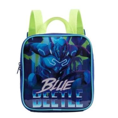 Imagem de Lancheira Infantil Blue Beetle Xeryus Besouro Azul 11944 - Poliéster PVC Alça 19x21x10cm