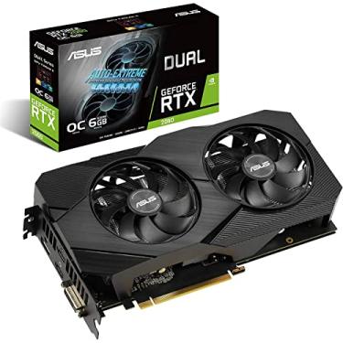 Imagem de ASUS Placa gráfica GeForce RTX 2060 Overclocked 6G GDDR6 Dual Fan EVO Edition VR Ready HDMI DisplayPort DVI (DUAL-RTX2060-O6G-EVO)