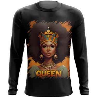 Imagem de Camiseta Manga Longa Rainha Africana Queen Afric 12 - Kasubeck Store