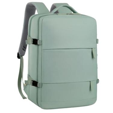 Imagem de Mochila de viagem grande feminina, mochila de mão, mochila de caminhada impermeável para esportes ao ar livre mochila casual mochila escolar (Verde)