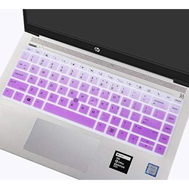 Imagem de Capa de teclado para notebook HP Elitebook 840 G5 e 840 G6 de 14 polegadas, HP Elitebook 745 G5 e 745 G6 35.6 cm e HP ZBook 14U G5 Acessórios de teclado película protetora (com apontamento), roxo