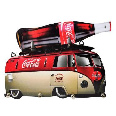 Imagem de Porta Chaves Perua Kombi De Parede Decorativo - Coca Cola - Retrofenna
