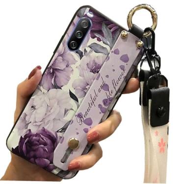 Imagem de Capa de telefone traseira de silicone em gel TPU com estampa de flor roxa para Sony Xperia todas as séries (Sony Xperia 10 V)
