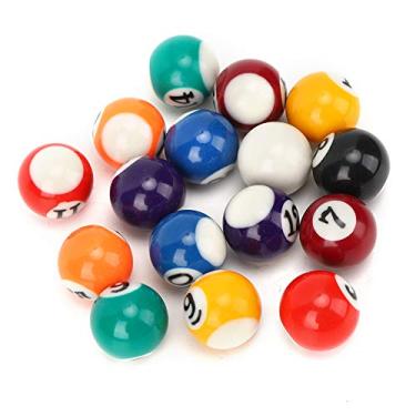 Imagem de Ejoyous Bola de bilhar, 16 peças de mini bolas de treinamento de bilhar de 2,5 cm, tamanho pequeno, acessório de mesa de sinuca para crianças, para salas de jogos, jogos de recreação e jogos esportivos
