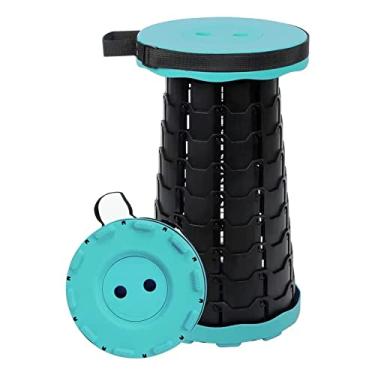 Imagem de VOLIXOD Banco retrátil dobrável portátil e retrátil para adultos, assentos dobráveis dobráveis atualizados com capacidade de carga 250 kg, banquetas de acampamento para adultos