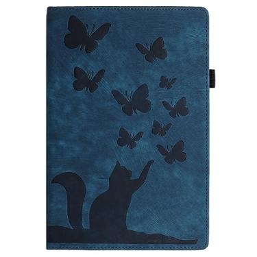 Imagem de Capa protetora para tablet Compatible With Samsung Galaxy Tab S9 FE Plus Case SM-X610/SM-X616 12.4inch Embossed Folding Stand Protective Cover Flip Case Shockproof PU Leather Card Slot Tablet Shell Es
