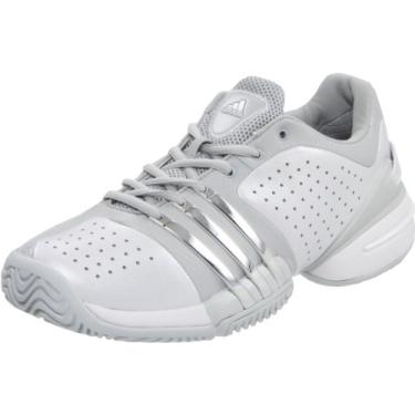 Imagem de adidas Tênis feminino Barricade Adilibria W, Running branco/prata metálico/cinza claro, 9 Wide