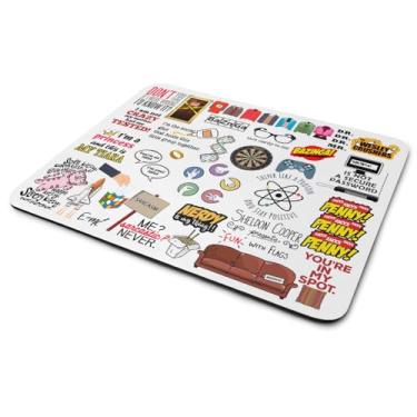 Imagem de JPS INFO, Mouse Pad Geek Icons Moments White - The big bang theory