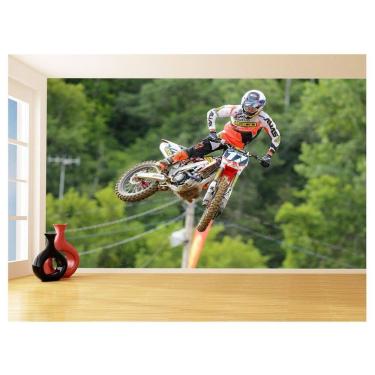 Imagem de Papel De Parede 3D Moto Cross Trilha Terra Mx 3,5M Bkm14