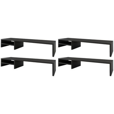 Imagem de Kit 04 Suportes Para Monitor Stand Home Office Lap 90 cm L03 Preto - Lyam