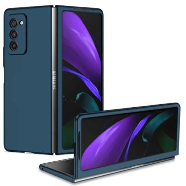 Imagem de Para Samsung Z Fold 2 6 5 4 3 Fold6 Fold5 Fold3 Fold4 Bolsa dobrável para Samsung Galaxy Z Fold 2 5G Fold2 Capa fosca, azul marinho, para Samsung Z Fold 4