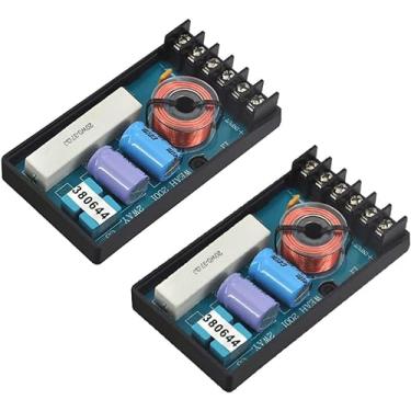 Imagem de DriSentri WEAH-2001 Crossover bidirecional para alto-falante, 2 peças, divisor de frequência de alto-falante, 2 vias, alto-falantes de áudio automotivo, dois filtros crossover divisores crossover