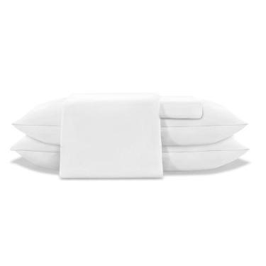 Imagem de Jogo De Cama Casal Com 4 Peças, Toque De Seda Branco - Jolitex Ternill