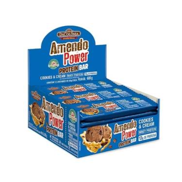 Imagem de Barra de Proteína Amendo Power Protein Bar COOKIES & CREAM 600G (Display 12 un)