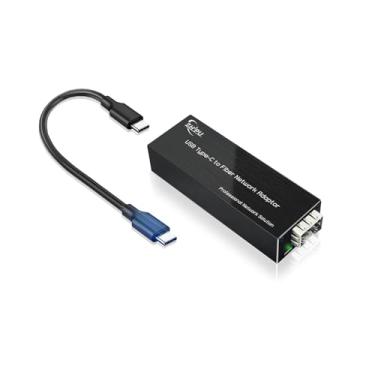 Imagem de Zhpuostd Adaptador de rede USB C para fibra USB3.0 tipo C 5V para 100/1000base-X SFP Gigabit placa de rede compatível com laptops, telefones celulares, tablets, compatível com Windows e Linux