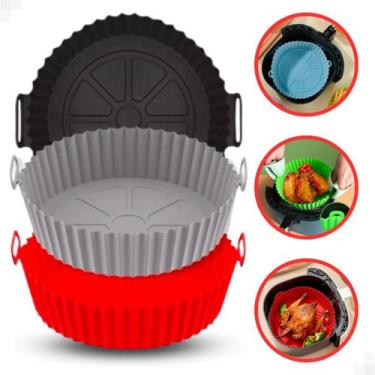 Imagem de Kit 03 Formas Silicone Para Fritadeira Air Fry Micro-ondas  - Coisas P