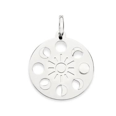 Imagem de Pingente banhado ouro 3x 24k 18k e 22k  ou prata 925 feminino medalha 