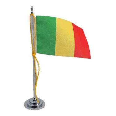 Imagem de Mini Bandeira De Mesa Do Mali 15 Cm Poliéster