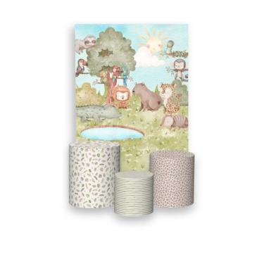 Imagem de Painel De Festa Vertical 1,50 x 2,20 + Trio De Capas Cilindro - Capiva