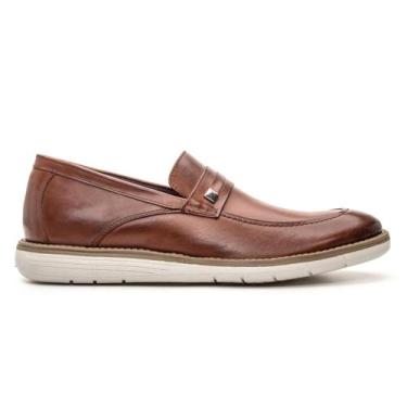 Imagem de Mocassim Masculino Couro Legitimo Oxford Esporte Fino Qualidade Loafer