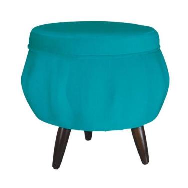 Imagem de Puff Pétala Apoio para Pés Suede - Várias Cores - Ds Estofados, Azul T