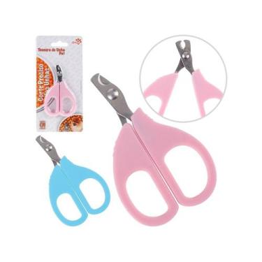 Imagem de Tesoura Para Unhas Pet 9cm Cães e Gatos (ROSA) - ART PET