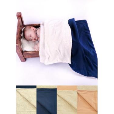 Imagem de manta de bebe sherpa 110cm x 80cm aconchego no frio coberto dupla face