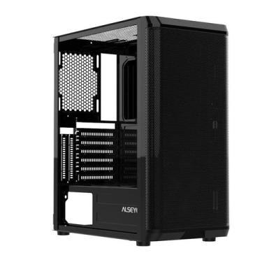 Imagem de Gabinete Gamer Alseye Audin, Mid-Tower, Lateral de Vidro, Preto, AUDIN