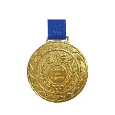 Imagem de Medalha dourada com fita 30mm - Crespar