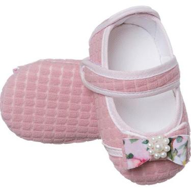 Imagem de Sapatilha Bebê Delicada Sapatinho de Meninas Laço Colorido - Meiga e d