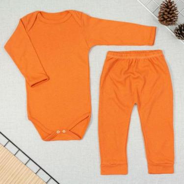 Imagem de Conjunto longo infantil body e calça cobre - Era Uma Vez, 12M