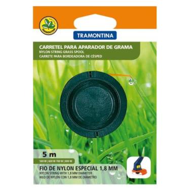 Imagem de Carretel 1 fio de nylon 1,8 mm Tramontina para aparador de grama com 5