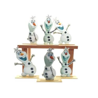 Imagem de Kit Display de Mesa 6 Peças Para Festa Olaf MDF - Juju Brasil