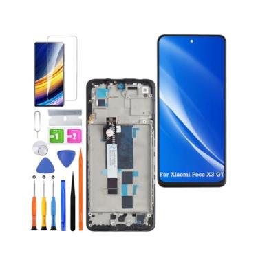 Imagem de Substituição de tela para Xiaomi Poco X3 GT Original, 21061110AG LCD Touch Panel Display Digitalizador Assembléia peças de reparo com kit (preto com moldura)