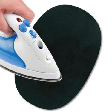 Imagem de USIT, 2 peças de remendos de camurça simulada a ferro, 15 x 10 cm, ideal para consertar calças, jaquetas e camisas, corantes inalteráveis, verde garrafa