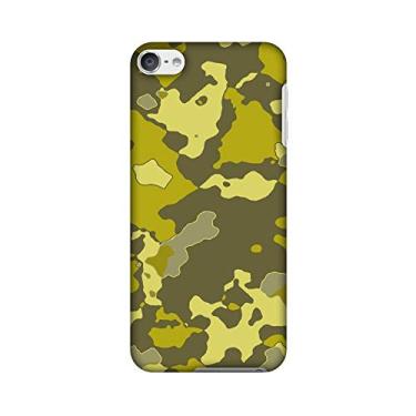 Imagem de AMZER Capa rígida de encaixe feita à mão com design de encaixe e capa traseira com kit de limpeza de tela para iPod Touch 6ª geração - cor oliva e mostarda HD, capa traseira ultra leve