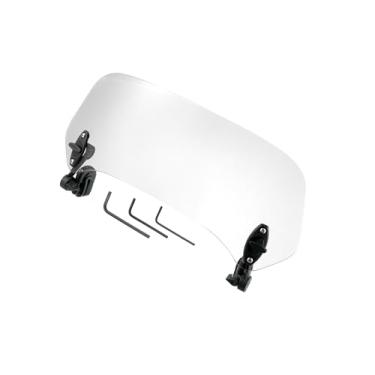 Imagem de ACROPIX Para-brisa de motocicleta de 37 cm, defletor de vento, lente transparente, clipe ajustável, extensão de para-brisa, ajuste universal para a maioria das peças de motocicletas, scooters e carros