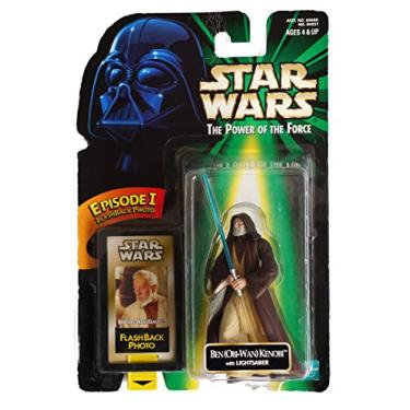 Imagem de Star Wars Power of the Force Obi Wan Kenobi Flashback Photo with Lightsaber