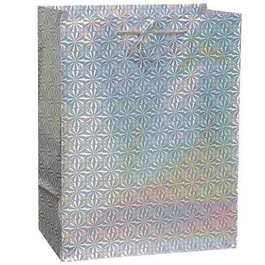 Imagem de 10 Sacola Sacolinha Pacote Embalagem Metalizada Presente kraft papel d