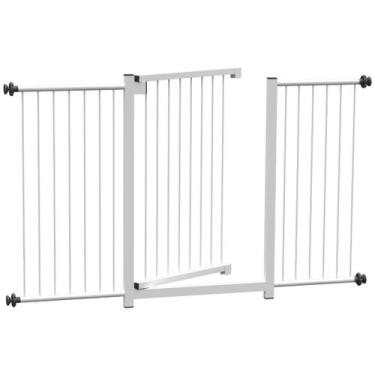Imagem de Grade portão pet bebê divisor ambiente 70 cm 85 cm 110 cm até 128 cm -