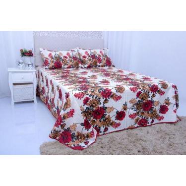 Imagem de Cobre Leito Casal Terra Decor Martina Piquet Favo 2.4m, Floral Serena