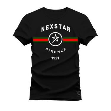 Imagem de Camiseta Estampada Premium Algodão Nexstar Frize, M, Preto