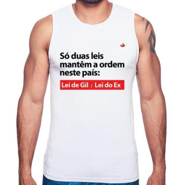 Imagem de Regata Lei de Gil e Lei do Ex - Foca na Moda, Branco, P